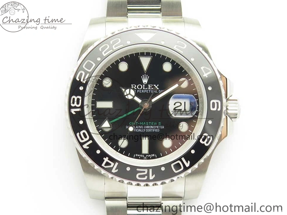 MiroTime 0131 GMT-Master II 116710 LN Black Ceramic 904L Steel DJF Best Edition on SS Bracelet A Bright 3245